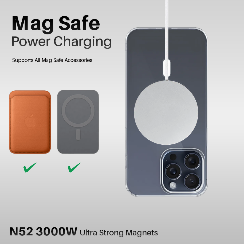 Anti Yellow Magsafe Transparent Clear Case