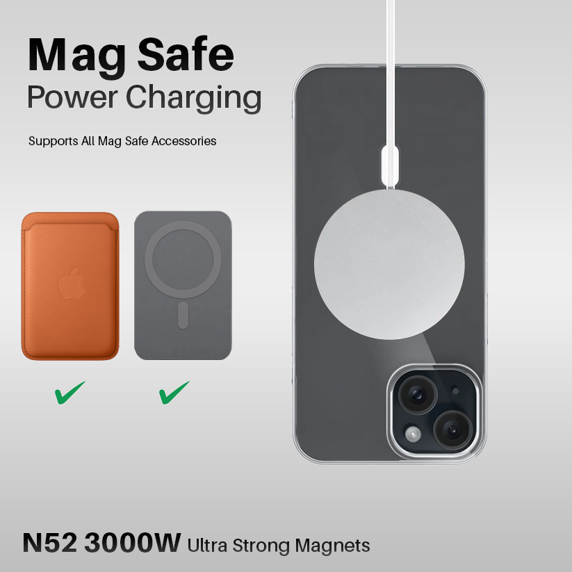 Anti Yellow Magsafe Transparent Clear Case