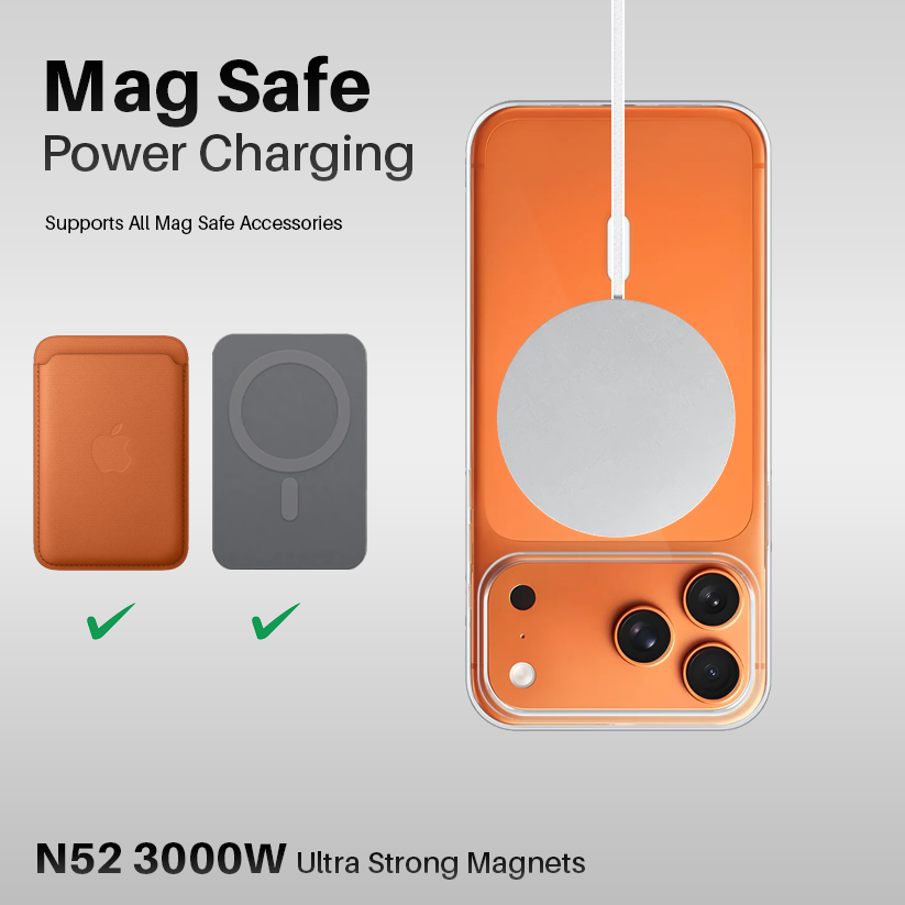 Anti Yellow Magsafe Transparent Clear Case